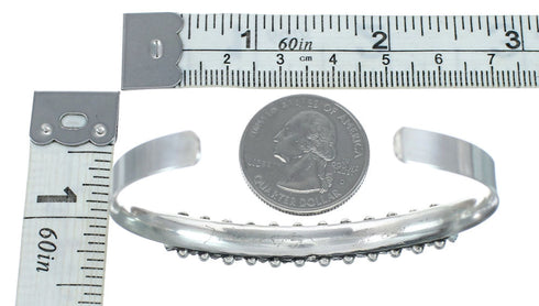 Native American Zuni Turquoise Sterling Silver Cuff Bracelet JX130574