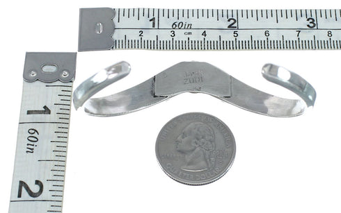 Multicolor Inlay Genuine Sterling Silver Zuni Cuff Bracelet JX130615