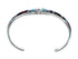 Multicolor Inlay Genuine Sterling Silver Zuni Cuff Bracelet JX130616