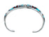 Multicolor Inlay Genuine Sterling Silver Zuni Cuff Bracelet JX130617