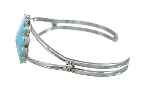 Zuni Multicolor Sunface Authentic Sterling Silver Cuff Bracelet JX130622