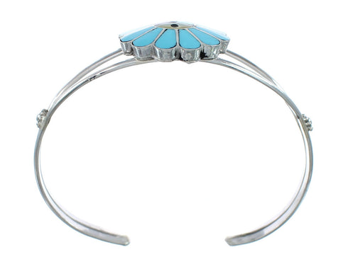 Zuni Multicolor Sunface Authentic Sterling Silver Cuff Bracelet JX130622