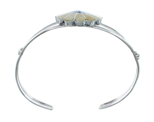 Zuni Multicolor Sunface Authentic Sterling Silver Cuff Bracelet JX130623