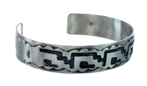 Native American Navajo Sterling Silver Cuff Bracelet JX130587