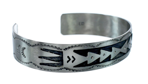 Native American Navajo Sterling Silver Cuff Bracelet JX130589