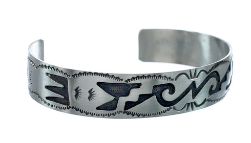 Native American Navajo Sterling Silver Cuff Bracelet JX130597