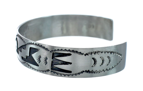 Native American Navajo Sterling Silver Cuff Bracelet JX130597