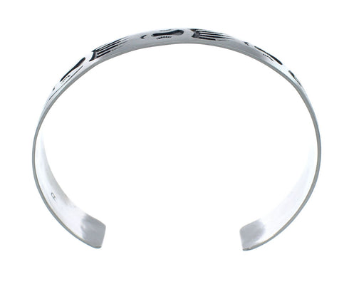 Native American Navajo Bear Paw Sterling Silver Cuff Bracelet JX130599