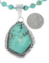 Zuni Turquoise Sterling Silver Bead Necklace And Pendant Set JX130627