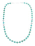Zuni Turquoise Sterling Silver Bead Necklace And Pendant Set JX130627
