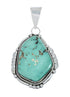 Zuni Turquoise Sterling Silver Bead Necklace And Pendant Set JX130627