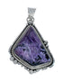 Purple Charoite Navajo Sterling Silver Bead Necklace Set JX130649