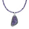 Purple Charoite Navajo Sterling Silver Bead Necklace Set JX130650