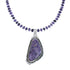 Purple Charoite Navajo Sterling Silver Bead Necklace Set JX130650