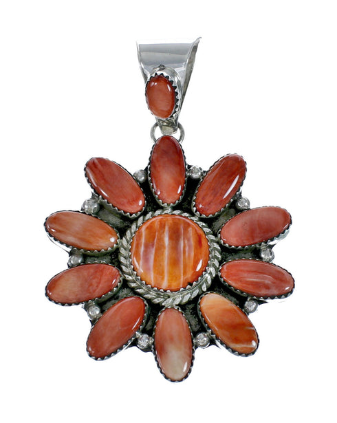 Native American Oyster Shell Sterling Silver Navajo Bead Necklace Set JX130648