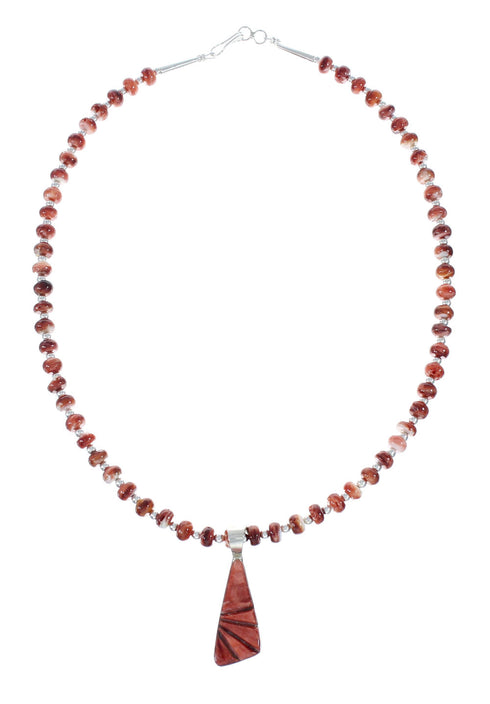 Navajo Oyster Shell Genuine Sterling Silver Bead Necklace Set JX130640