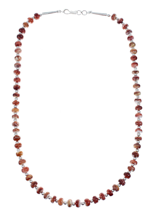 Navajo Oyster Shell Genuine Sterling Silver Bead Necklace Set JX130641