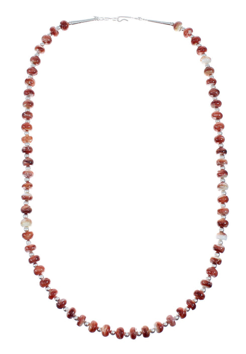 Navajo Oyster Shell Genuine Sterling Silver Bead Necklace Set JX130642