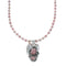 Native American Sterling Silver Rhodochrosite Bead Necklace JX130656