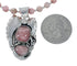 Native American Sterling Silver Rhodochrosite Bead Necklace JX130656