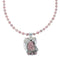 Native American Sterling Silver Rhodochrosite Bead Necklace JX130657