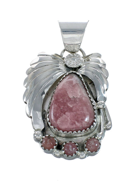 Native American Sterling Silver Rhodochrosite Bead Necklace JX130658