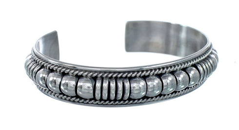 Native American Authentic Sterling Silver Cuff Bracelet JX130687