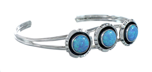 Native American Navajo Opal Sterling Silver Cuff Bracelet JX130700
