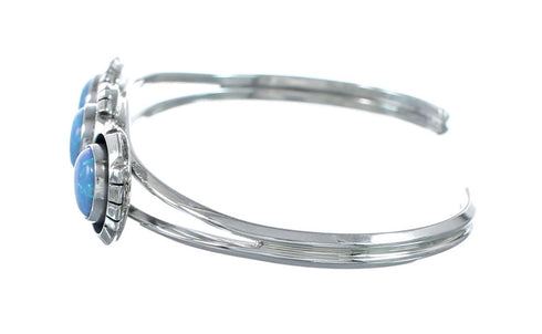 Native American Navajo Opal Sterling Silver Cuff Bracelet JX130700