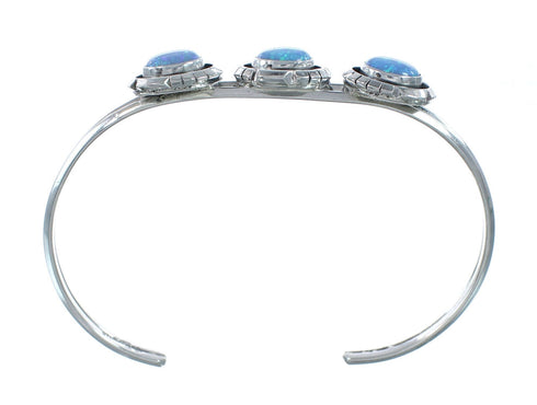 Native American Navajo Opal Sterling Silver Cuff Bracelet JX130700