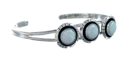 Native American Navajo Opal Sterling Silver Cuff Bracelet JX130699