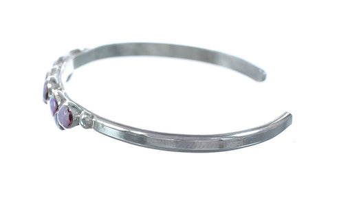 Sterling Silver Opal Zuni Heart Inlay Baby Cuff Bracelet JX130698