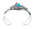 Sterling Silver Turquoise And Coral Navajo Leaf And Flower Cuff Bracelet JX130706