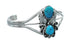 Native American Genuine Sterling Silver Turquoise Cuff Bracelet JX130692