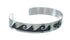 Navajo Authentic Sterling Silver Water Wave Bear Paw Cuff Bracelet JX130679