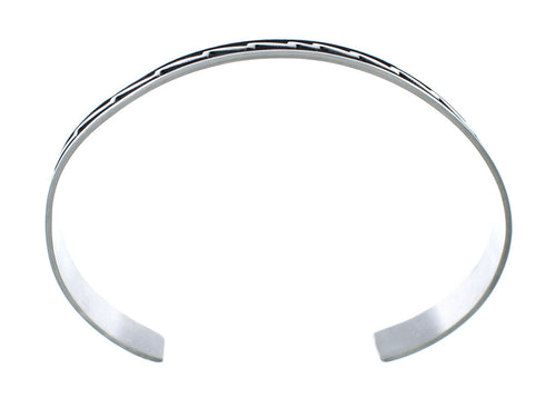 Navajo Authentic Sterling Silver Cuff Bracelet JX130681