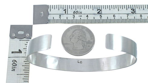 Navajo Authentic Sterling Silver Cuff Bracelet JX130681