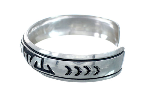 Native American Navajo Authentic Sterling Silver Cuff Bracelet JX130684