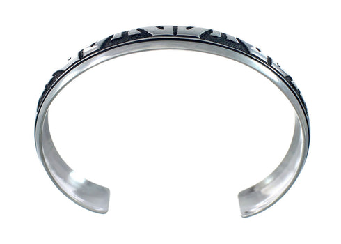Native American Navajo Authentic Sterling Silver Cuff Bracelet JX130684