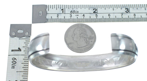 Native American Navajo Authentic Sterling Silver Cuff Bracelet JX130684