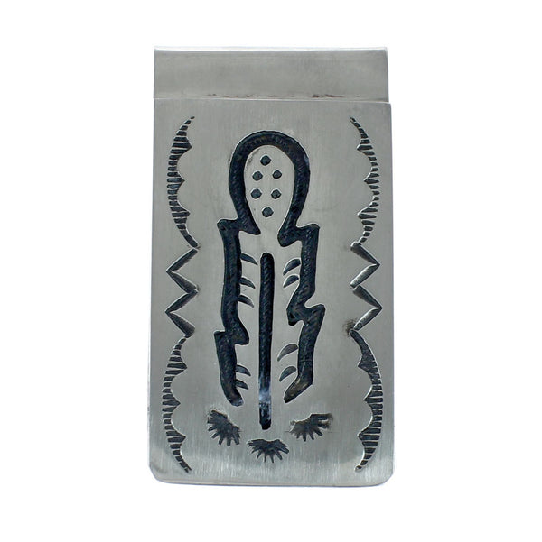 Native American Genuine Sterling Silver Feather Money Clip JX130708