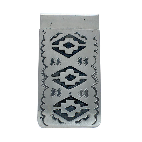 Native American Genuine Sterling Silver Money Clip JX130713
