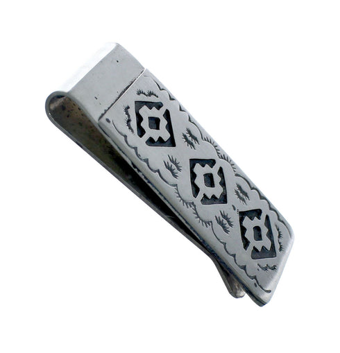 Native American Genuine Sterling Silver Money Clip JX130713