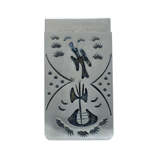 Native American Genuine Sterling Silver Money Clip JX130715