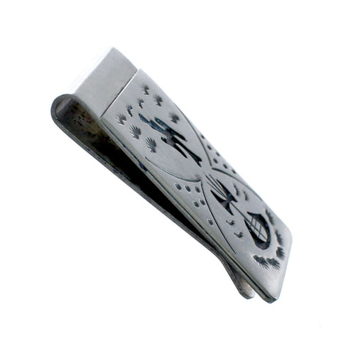 Native American Genuine Sterling Silver Money Clip JX130715