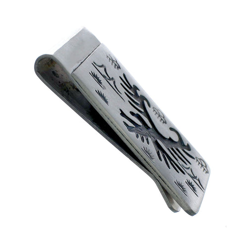 Eagle Genuine Sterling Silver Native American Money Clip JX130717