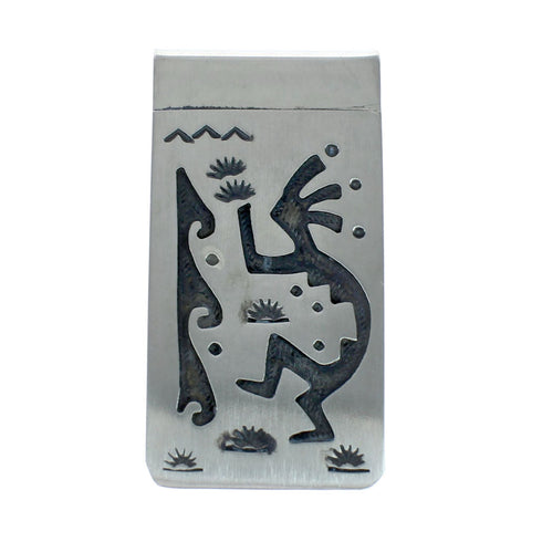 Native American Genuine Sterling Silver Kokopelli Money Clip JX130723