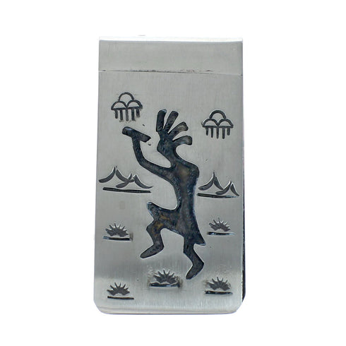 Native American Genuine Sterling Silver Kokopelli Money Clip JX130726