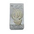 Native American Navajo Genuine Sterling Silver And 12KGF Bear Paw Money Clip JX130739