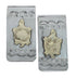 Native American Navajo Genuine Sterling Silver And 12KGF Turtle Money Clip JX130742